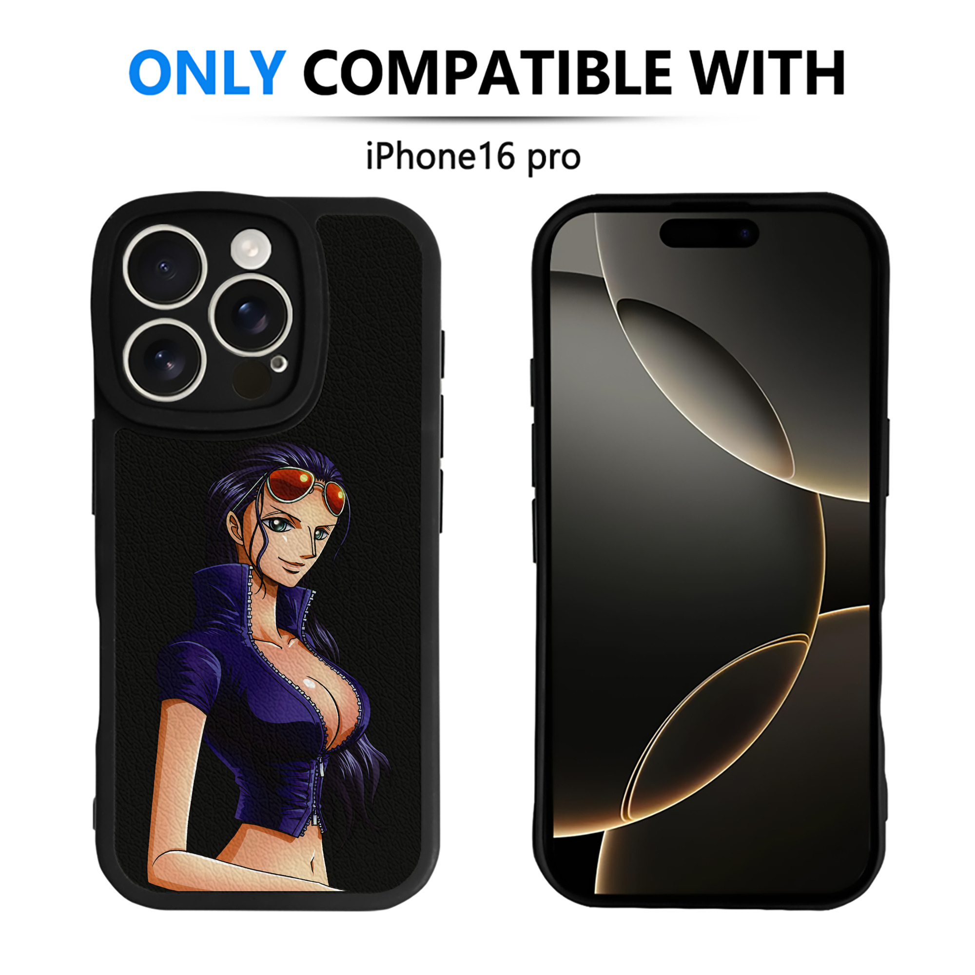 （画像用） ワンピース ニコ・ロビン ONE PIECE Nico Robin 【iPhone 16シリーズ対応】シリコンスマホケース（レザー調） 材質：シリコン